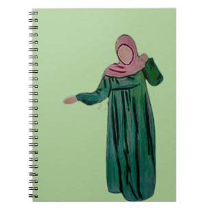 Hijabi - Muslimah - Hijab Hand getekend - Hijab Gi Notitieboek