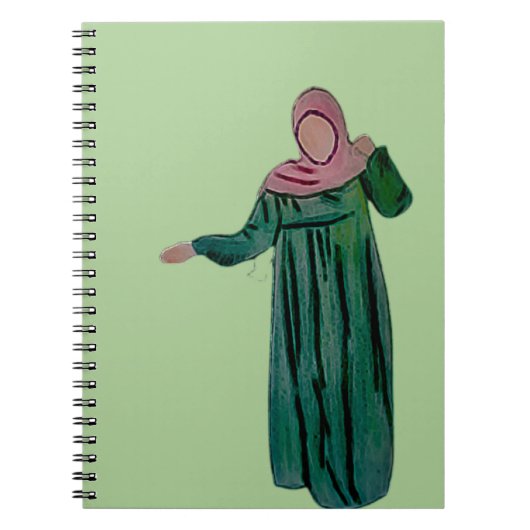 Hijabi - Muslimah - Hijab Hand getekend - Hijab Gi Notitieboek (Voorkant)