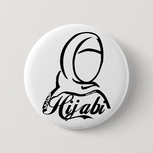 Hijabi Ronde Button 5,7 Cm (Voorkant)