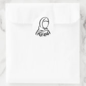 Hijabi Ronde Sticker (Tas)