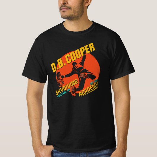 Hijacker DB Cooper Shirt, DB Cooper Lives DB Coope T-shirt (Voorkant)
