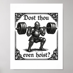 Hijs je zelfs grappige gotische deadlifting-sports poster