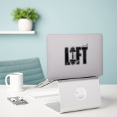 Hijs Sticker (Laptop op bureau)