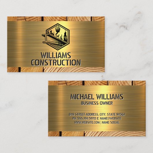 Hijsbalk voor hijskraan visitekaartje (Voorkant / Achterkant)