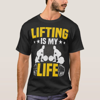Hijsen is mijn leven Bodybuilding Gewichtheffen T-shirt