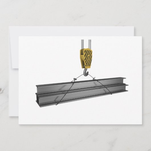 Hijskraan Lifting Girders Uitnodigingen (Voorkant)