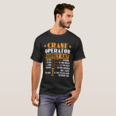Hijskraanmachinist uurtarief constructie zwaar mat t-shirt (Voorkant volledig)