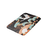 Hijskranen, reigers: Japans vogelpatroon. Badmat (Gekanteld)