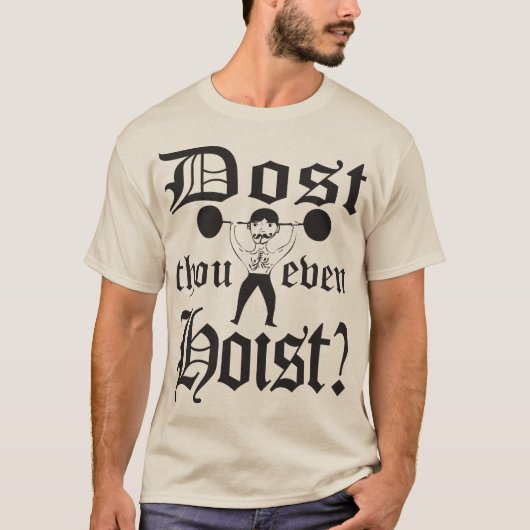 Hijst u ook maar? - Gewichtheffer Shirt (Voorkant)