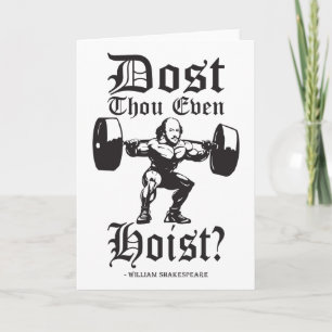 Hijst u ook maar? - Grappige nieuwigheid Shakespea Kaart