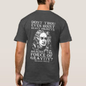 Hijst u ook maar? - Sir Isaac Newton T-shirt (Achterkant)