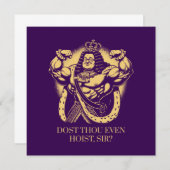 Hijst u zelfs, meneer?" Grappige Louis XIV Gym Kaart (Voorkant / Achterkant)