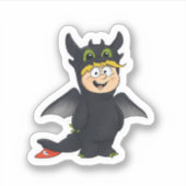 Hik en tandenloos in één sticker (Voorkant)