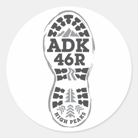 Hike ADK Ronde Sticker (Voorkant)