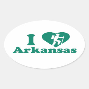 Hike Arkansas Ovale Sticker