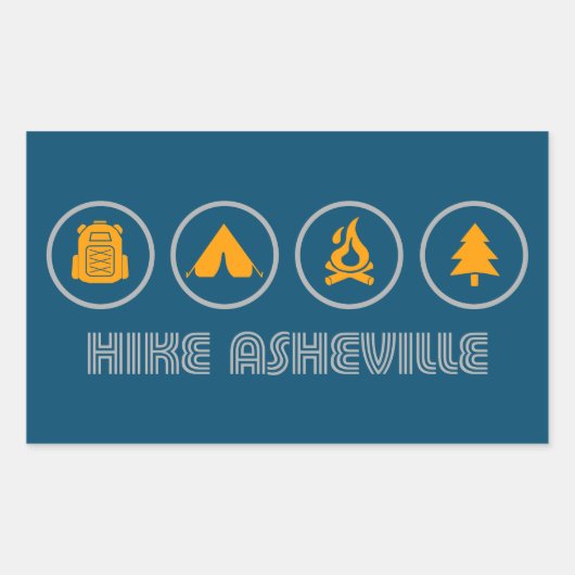Hike Asheville North Carolina Rechthoekige Sticker (Voorkant)