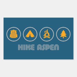 Hike Aspen Colorado Rechthoekige Sticker