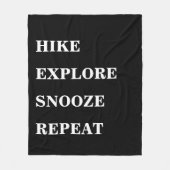 Hike Exken Snooze Herhalen | Creëer uw eigen Fleece Deken (Voorkant)