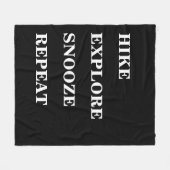 Hike Exken Snooze Herhalen | Creëer uw eigen Fleece Deken (Voorkant (Horizontaal))