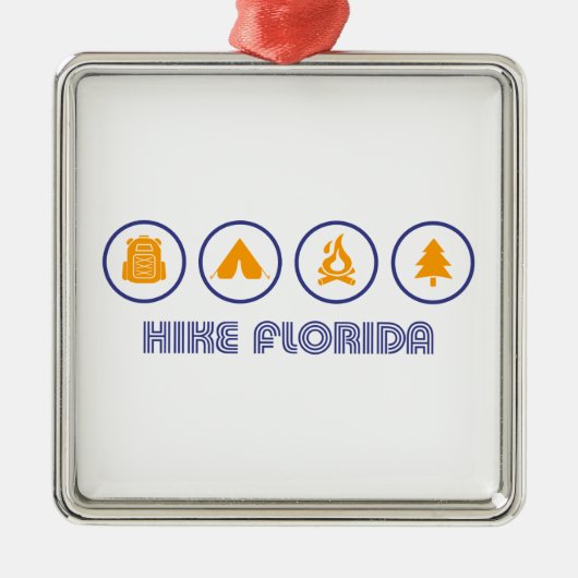 Hike Florida Metalen Ornament (Voorkant)