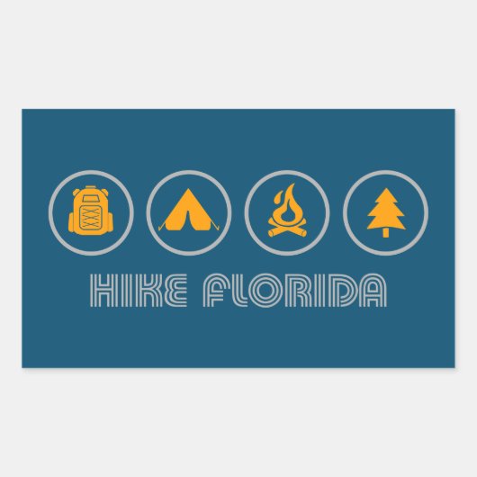 Hike Florida Rechthoekige Sticker (Voorkant)