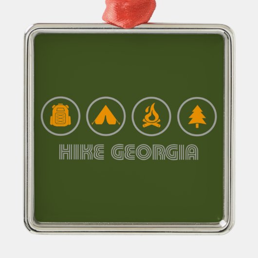 Hike Georgia Metalen Ornament (Voorkant)