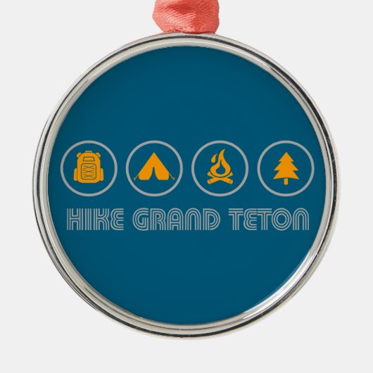 Hike Grand Teton National Park Metalen Ornament (Voorkant)