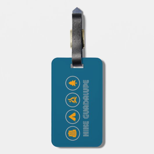 Hike Guadalupe Mountains National Park Bagagelabel (Achterkant verticaal)