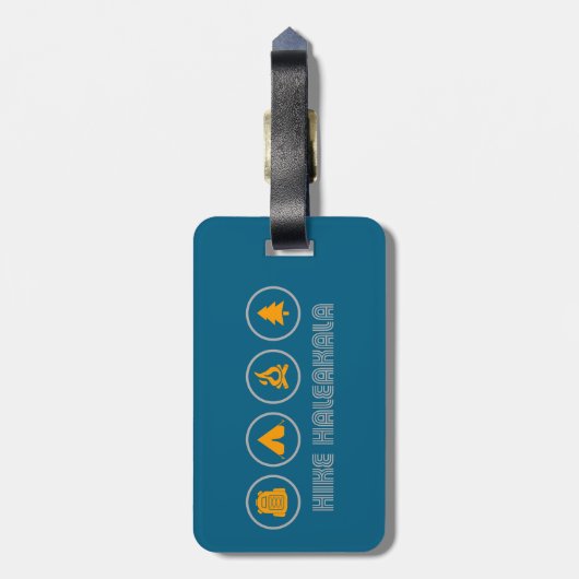 Hike Haleakala National Park Bagagelabel (Achterkant verticaal)