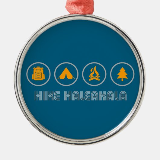 Hike Haleakala National Park Metalen Ornament (Voorkant)