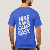 Hike Hard Camp Easy Typography - Kamperen T-shirt (Achterkant)