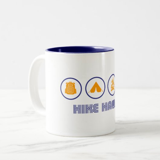 Hike Hawaii Tweekleurige Koffiemok (Voorkant links)