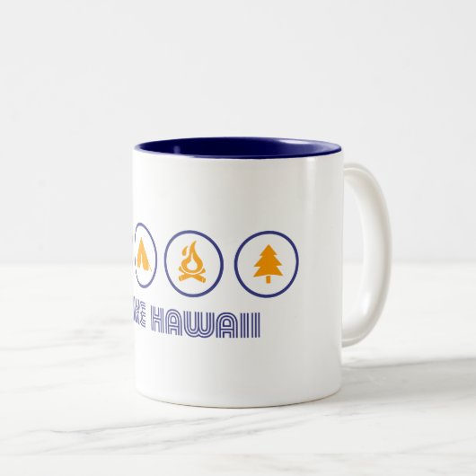 Hike Hawaii Tweekleurige Koffiemok (Voorkant rechts)