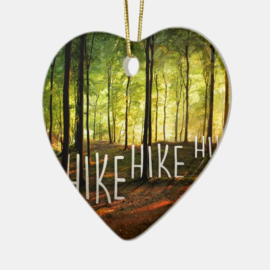 Hike Hike Hike Keramisch Ornament (Links)