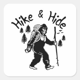 Hike & Huid Bigfoot Vierkante Sticker
