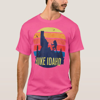 Hike Idaho Graphic Design Hiking Happy Place T-shirt