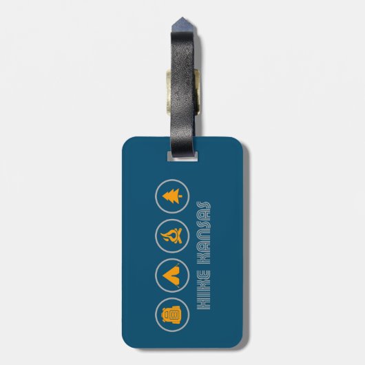 Hike Kansas Bagagelabel (Achterkant verticaal)