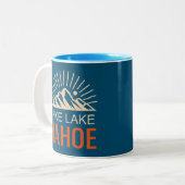Hike Lake Tahoe Sunburst Tweekleurige Koffiemok (Voorkant links)