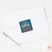 Hike Lake Tahoe Sunburst Vierkante Sticker (Envelop)