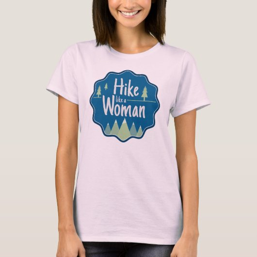 Hike like a Voman organic t shirt (Voorkant)
