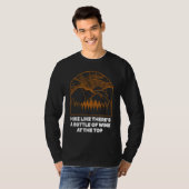 Hike Like Theres a Bottle of Wine Hiking  Hiker Hu T-shirt (Voorkant volledig)