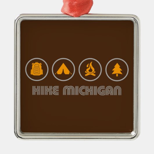 Hike Michigan Metalen Ornament (Voorkant)