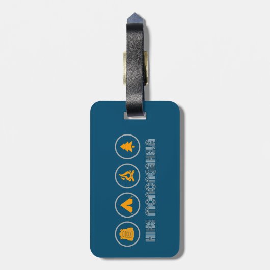 Hike Monongahela West Virginia Bagagelabel (Achterkant verticaal)