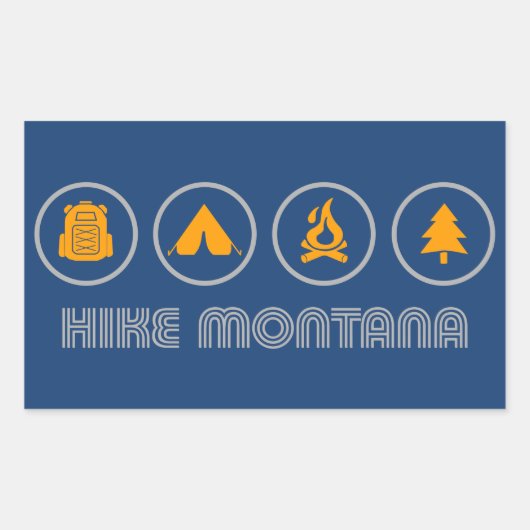 Hike Montana Rechthoekige Sticker (Voorkant)
