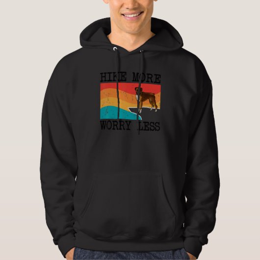 Hike more Angst Minder Boxer Graphic Hiking Hoodie (Voorkant)