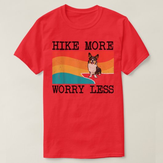 Hike more Angst Minder Cardigan Welsh Corgi Graphi T-shirt (Design voorkant)