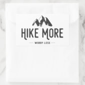 Hike more Angst Minder Rechthoekige Sticker (Tas)