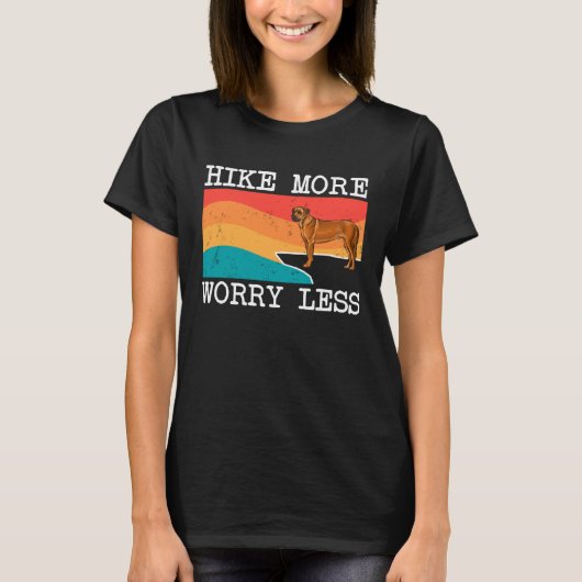 Hike more Angst Minder Rhodezische Ridgeback Grafi T-shirt (Voorkant)