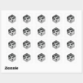 Hike more Angst Minder Vierkante Sticker (Vel)