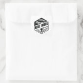 Hike more Angst Minder Vierkante Sticker (Tas)